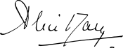 Firma de Alicia de Albany