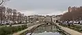 Puesta del puente desde la Parasela de Barcos (Passarelle des Barques).