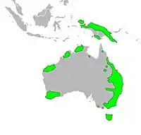 Área de todas las especies del género.