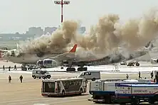 RA-96010_on_fire_at_SVO_(3)