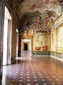Interior del Palacio Real de Portici.