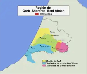 El Algarbe (Ġarb), en la región Garb-Chrarda-Beni Hsen