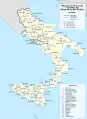 Provincias y distritos del Reino de las Dos Sicilias.