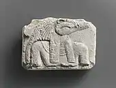 Fragmento de un relieve de Sobek; 400-30&nbsp;a.&nbsp;C.