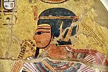 Representación del deificado Amenhotep I. Desde la tumba TT359, Museo Neues, Berlín.