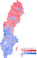 Mapa de resultados por área de votación por bloques