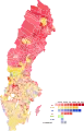 Mapa de resultados por área de votación por partidos políticos