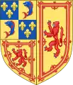 Armas reales de María, reina de Escocia, empalados con las de su esposo Francisco.