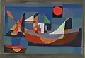 Barcos inactivos, de Paul Klee, 1927.