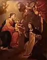 Bodas místicas de Santa Rosa de Lima - Autor Vicente Berdusán – Cronología s.&nbsp;XVII