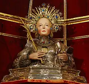 Relicario de plata de santa Úrsula (siglo&nbsp;XVI)