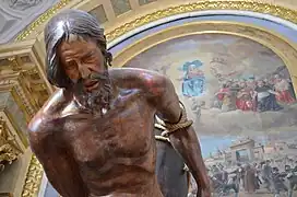 Escultura de Cristo atado a la columna