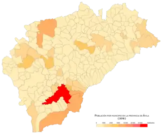 Población por municipio en 2018