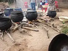 Reunión de marmitas en Seswaa, Botsuana.