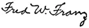 Firma de Frederick William Franz