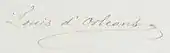 Firma de Luis de Orleans