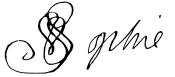 Firma de Sofía del Palatinado