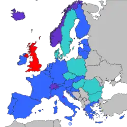 Eurozona Otros miembros de la UE Otros miembros del Espacio Económico Europeo, y Suiza Microestados participantes Reino Unido (Aun permanece en la SEPA después del Brexit)