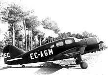 Spartan 7W Executive, utilizado por LAPE,matrícula EC-AGM