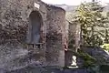 Muralla romana desde el patio del castillo.