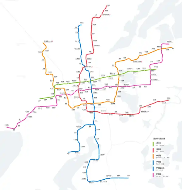 Mapa del Metro de Suzhou.