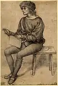 Estudio de hombre sentado, British Museum, Londres.