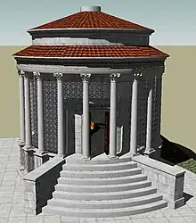 Reconstrucción digital del Templo de Vesta