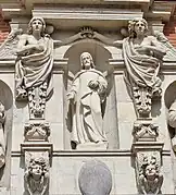 Términos alados en la puerta de Saint-Pierre des Chartreux (iglesia de los Cartujos).