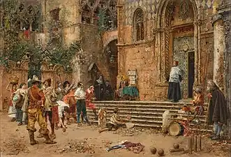 El corista y los alborotadores, de Vicente March.