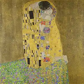 El beso, de Klimt, 1907.