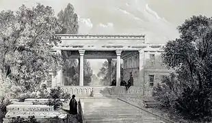 Tumba de Hafez, Eugène Flandin, 1851.