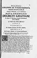 Decretum Gratiani, 1727