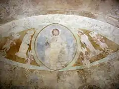 Pinturas polícromas del siglo&nbsp;XII en el ábside occidental