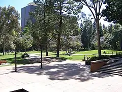 Vista del jardín.