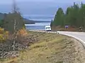La E&nbsp;75 en Ukonjärvi, Inari, Finlandia