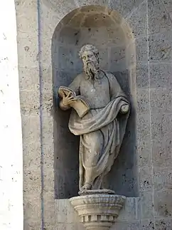 Estatua de San Pablo realizada por Pedro Baamonde en el siglo&nbsp;XVIII