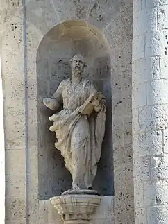 Estatua de San Pedro realizada por Pedro Baamonde en el siglo&nbsp;XVIII