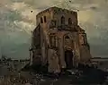 La vieja torre y el cementerio en Nuenen. 1885, Museo van Gogh