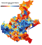 Crecimiento de la población entre 2011 y 2019