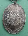Medalla entregada a los vencedores en la batalla de Corrientes (frente).