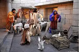 Escena 13: Jesús expulsando a los mercaderes del Templo