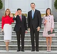 El presidente Enrique Peña Nieto y el rey Felipe VI en Madrid, 2018.