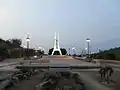 Vista desde lejos Plaza Monumento Cristo de La Paz
