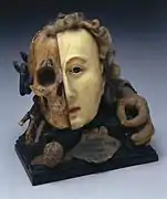 Escultura de vanitas en cera, artista anónimo, siglo&nbsp;XVIII