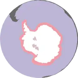 alt=Distribución de la foca de Weddell
Agua Área Hielo