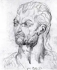 Boceto de Owain Glyndŵr por William Blake.