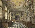 Capilla Real, en el Castillo de Windsor, con murales de Verrio de la década de 1680, destruidos a principios del siglo XIX.