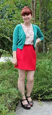 Mujer con minifalda