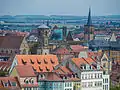 Vista del casco antiguo de Erfurt desde la ciudadela, 2014