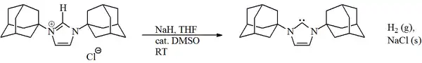 Preparación de N,N'-diadamantil-imidazol-2-ilideno